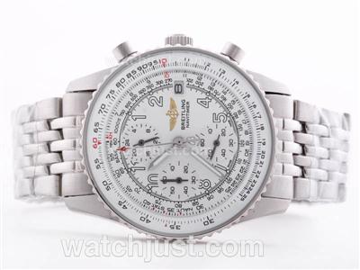 Breitling Navitimer Working Chronograph White Dial with Arabic Marking-Lady Size