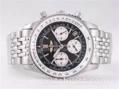 Breitling Navitimer Working Chronograph with Black Dial-Lady Size