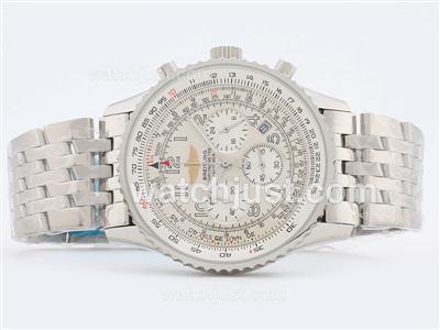 Breitling Navitimer Working Chronograph with White Dial-Number Marking