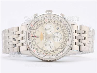 Breitling Navitimer Working Chronograph with White Dial-Stick Marking