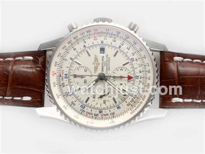 Breitling Navitimer World with Swiss Valjoux 7750 Movement-Deployment Buckle