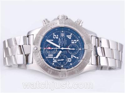 Breitling Skyland Avenger Chrono Swiss Valjoux 7750 Movement with Blue Dial-AR Coating