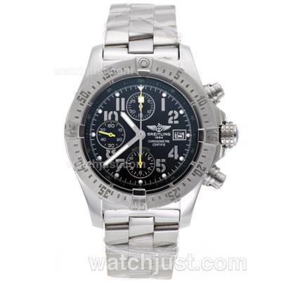 Breitling Skyland Avenger Chronograph Swiss Valjoux 7750 Movement with Black Dial S/S