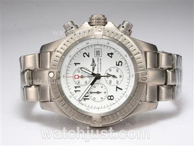 Breitling Skyland Avenger Working Chronograph Full Titanium with White Dial