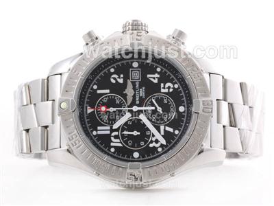 Breitling Skyland Avenger Working Chronograph with Black Dial--Arabic Marking S/S