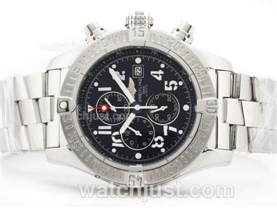 Breitling Skyland Avenger Working Chronograph with Blue Dial--Arabic Marking S/S