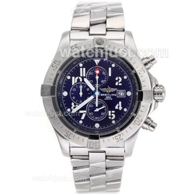 Breitling Skyland Avenger Working Chronograph with Blue Dial S/S--49mm Version