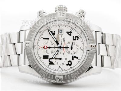 Breitling Skyland Avenger Working Chronograph with White Dial--Arabic Marking S/S