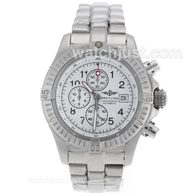 Breitling Skyland Avenger Working Chronograph with White Dial