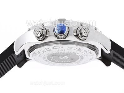 Breitling Super Avenger Chronograph Swiss Valjoux 7750 Movement with White Dial-49mm Version