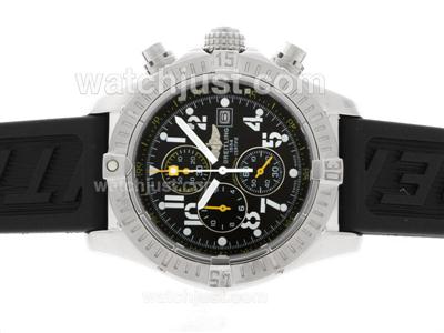 Breitling Super Avenger Working Chronograph Black Dial with Yellow Needles