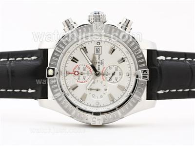 Breitling Super Avenger Working Chronograph with White Dial-Stick Marking