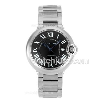 Cartier Ballon bleu de Cartier Automatic Roman Markers with Black Dial S/S