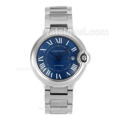 Cartier Ballon bleu de Cartier Automatic Roman Markers with Blue Dial S/S