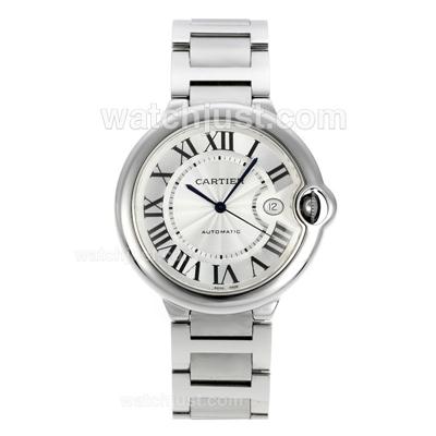 Cartier Ballon bleu de Cartier Swiss ETA 2824 Movement Roman Markers with White Dial-Sapphire Glass S/S