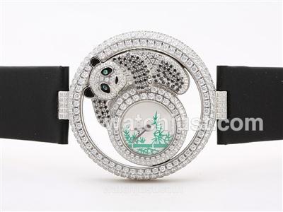 Cartier Ballon Bleu de Cartier Swiss ETA Movement Full Diamonds-Panda Edition