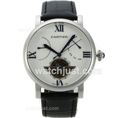 Cartier Ballon Bleu de Cartier Tourbillon Automatic with White Dial