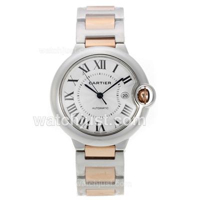 Cartier Ballon bleu de Cartier Two Tone with White Dial S/S-Sapphire Glass