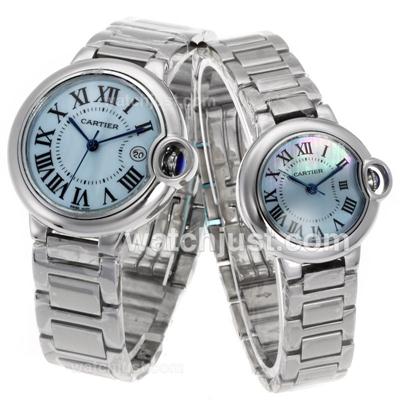 Cartier Ballon Bleu de Cartier with Blue MOP Dial S/S-Couple Watch