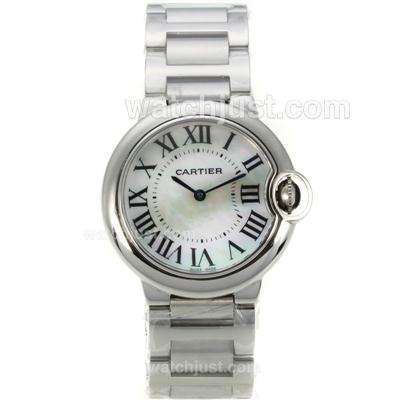 Cartier Ballon bleu de Cartier with MOP Dial S/S-Sapphire Glass