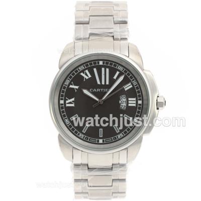 Cartier Calibre de Cartier with Black Dial S/S-Couple Watch