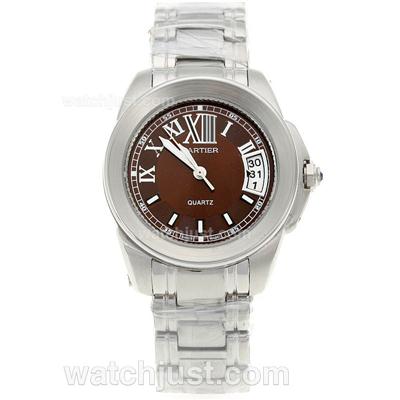 Cartier Calibre de Cartier with Brown Dial S/S - New Version