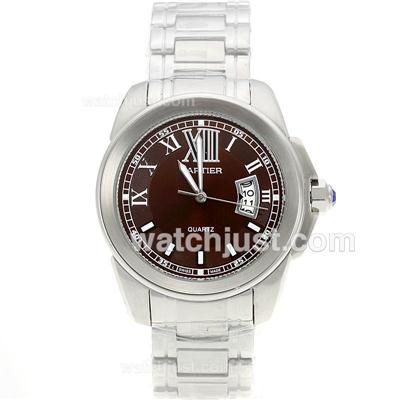 Cartier Calibre de Cartier with Brown Dial S/S-New Version