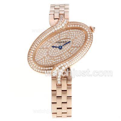 Cartier Delices de Cartier Full Rose Gold with Diamond Bezel and Dial