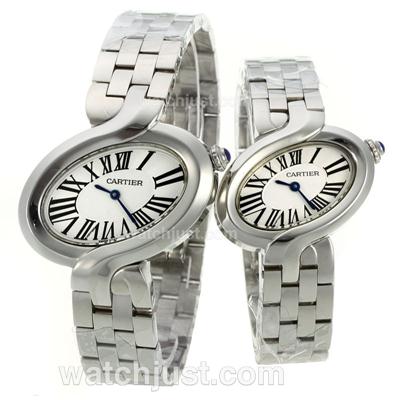 Cartier Delices de Cartier with White Dial-Sapphire Glass