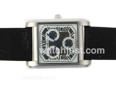 Cartier Classic Chronograph with Black Dial and Strap