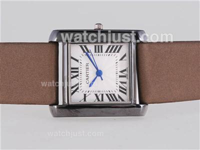 Cartier Classic PVD Case with White Dial-Roman Marking