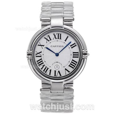 Cartier Classic Roman Markers with White Dial S/S