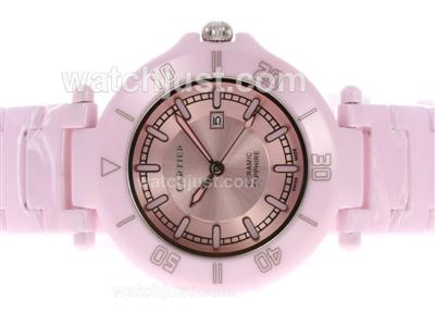 Cartier Pasha Authentic Pink Ceramic with Pink Dial-Lady Size