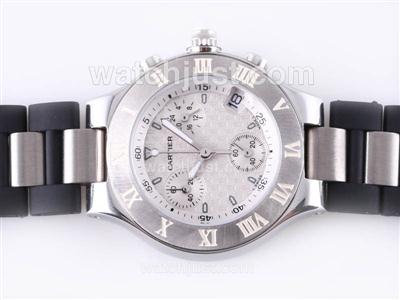 Cartier Pasha Must de 21 Working Chronograph with Black-Lady Size
