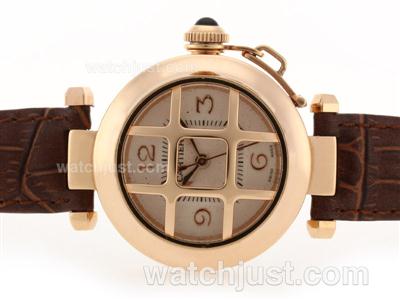 Cartier Pasha Rose Gold Case with White Dial-Lady Size