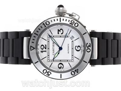 Cartier Pasha Swiss ETA 2836 Movement with White Dial