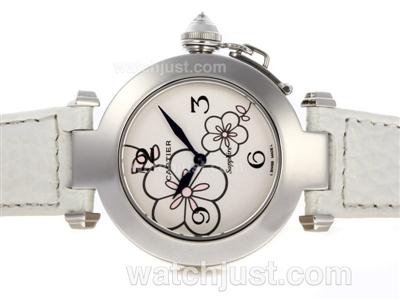 Cartier Pasha with White Flowers Dial-Mid Size