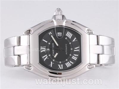 Cartier Roadster Automatic with Black Dial