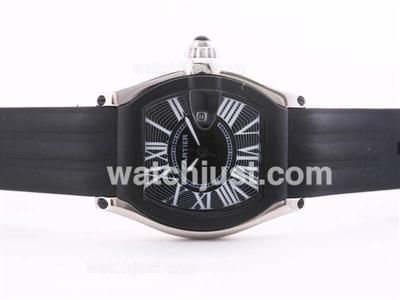 Cartier Roadster Black Dial with Black Strap-Lady Size