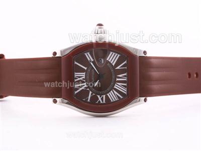 Cartier Roadster Brown Dial with Brown Strap-Lady Size