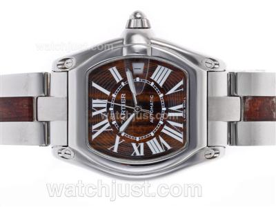 Cartier Roadster Swiss ETA 2824 Movement with Brown Dial