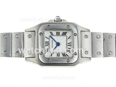 Cartier Santos 100 with White Dial