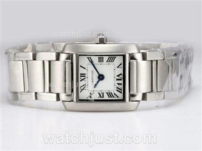 Cartier Tank with White Dial Lady Size