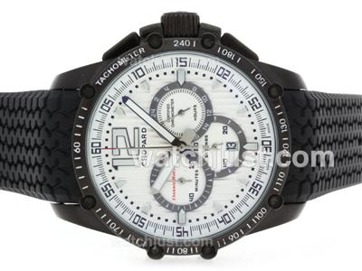 Chopard Classis Racing Working Chronograph PVD Case with White Dial-Rubber Strap