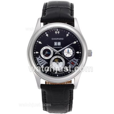 Chopard Gran Turismo GT XL Automatic with Black Dial-Leather Strap