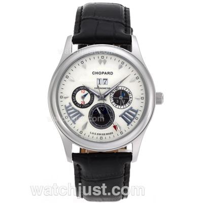 Chopard Gran Turismo GT XL Automatic with White Dial-Leather Strap