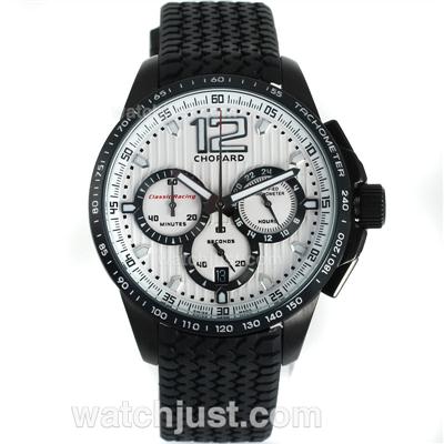 Chopard Gran Turismo XL Miglia Working Chronograph PVD Case with White Dial-Lady Size