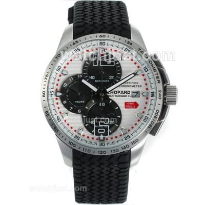 Chopard Gran Turismo XL Miglia Working Chronograph with White Dial-Lady Size