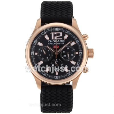 Chopard Mille Miglia GT XL Automatic Rose Gold Case with Black Dial-Rubber Strap