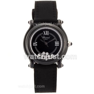 Chopard Happy Spirit Black Authentic Ceramic Case with Black Dial-Rubber Strap